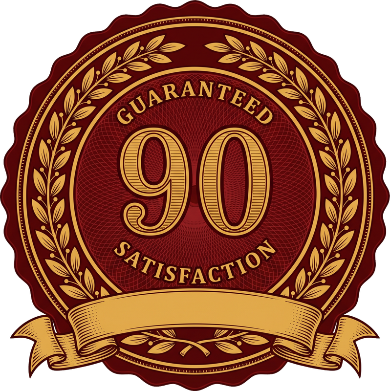 90-night money-back guarantee seal